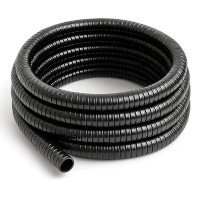 Imagen de WilTec Manguera Flexible para Estanque 5 m en Espiral Reforzado 50 mm (2&quot;) Negro PVC Arroyo