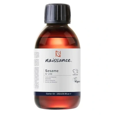 Imagen de Naissance Aceite Vegetal de Sésamo (No. 248) 450ml Natural, Prensado en Frío Para Cuerpo, Cara, Piel, Pelo, Uñas