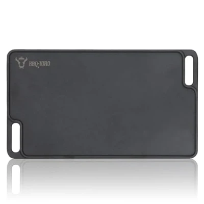 Imagen de BBQ Toro Plancha Rectangular de Hierro Fundido 40 x 23 cm Placa Reversible, Uso por Ambos Lados Universal y Maciza para Barbacoa Carbón Gas, Accesorio Barbacoa, Sartén