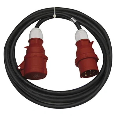 Imagen de Cable alargador CEE de 5 Polos, 25 m, x 16 A, 400 V, 3 Fases, 2,5 mm, IP44, Color Negro
