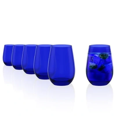 Imagen de Vasos Elements de Stölzle Lausitz, 465 ml, Azul Cobalto, Juego 6 Unidades, compatibles con lavavajillas, Colores