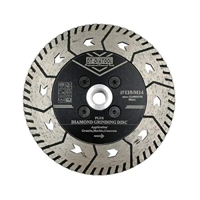 Imagen de DT DIATOOL Disco Tronzador Diamante 125 mm x M14 Hoja de Sierra Doble Cara para Cortar Moler Hormigón Mármol Granito Piedra