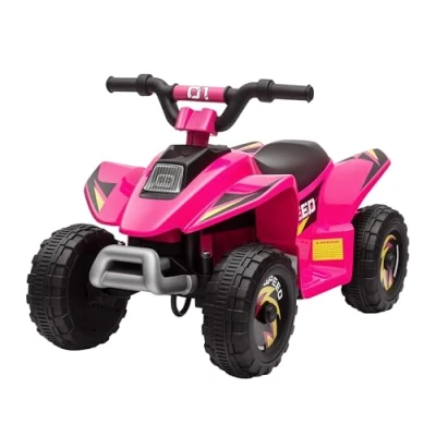 Imagen de HOMCOM Quad Eléctrico para Niños de 18 36 Meses Vehículo Cuatrimoto a Batería 6V con Avance y Retroceso Carga Máx. 20 kg 72x40x45,5 cm Rosa