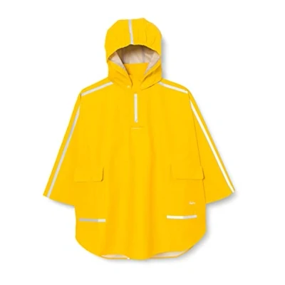 Imagen de Playshoes Capa de Lluvia Larga Espalda Abrigo Impermeable, Amarillo, 140 para Unisex niños