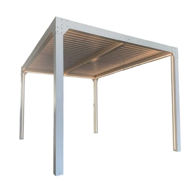 Imagen de Pérgola de jardín automatizada 4x3m (12 m2) Somerset blanca