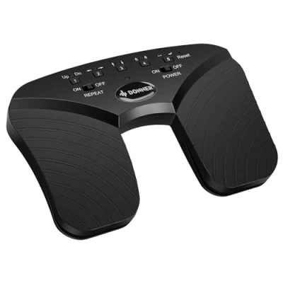 Imagen de Donner Wireless Page Turner Pedal, pedal recargable para pasar páginas de música tabletas y teléfonos, color negro