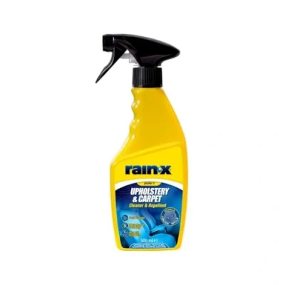 Imagen de Rain X Limpiador y Repelente de Tapicería Alfombra Escudo Protector Contra Líquidos Elimina Suciedad, Olores Manchas Ideal para Asientos Automóvil, Alfombras Telas 500 ml