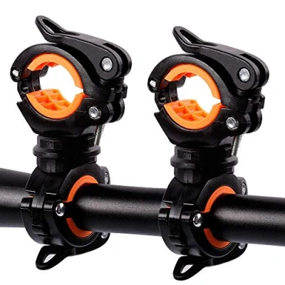 Imagen de abrazadera para linterna de bicicleta, soporte antorcha luz paquete 2