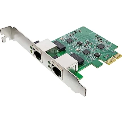 Imagen de InLine® Tarjeta de Red Dual Gigabit, 2 x RJ45 2,5 Gbps, PCIe x1, Incluye Soporte Perfil bajo