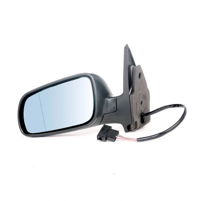 Imagen de espejo retrovisor Tyc 337 0016 izquierda imprimado asférico, tintado en azul, calefactable, Caja grande de espejo, para ajuste elect.