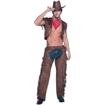 Imagen de Smiffys Disfraz Fever de vaquero, con chaleco, chaparreras y bufanda