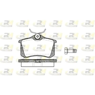 Imagen de ROADHOUSE 2263.01 Juego de pastillas freno Eje trasero con tornillos, lámina adhesiva accesorios, muelle SEAT: Leon I Hatchback