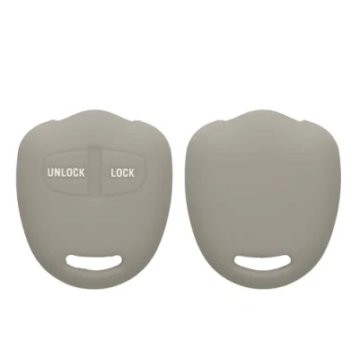 Imagen de kwmobile Funda Compatible con Mitsubishi Llave de Coche 2 Botones Carcasa Protectora Silicona para Case en Gris