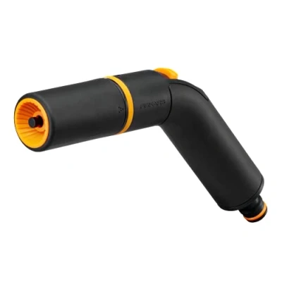 Imagen de Fiskars Pistola Confort 2 chorros, Con chorro y aclarado, Caudal infinitamente variable, Tamaño universal, Negro/naranja, 1052182
