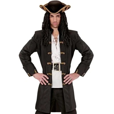 Imagen de WIDMANN MILANO PARTY FASHION Disfraz de capitán pirata, capa, bucanero, carnaval, fiesta temática