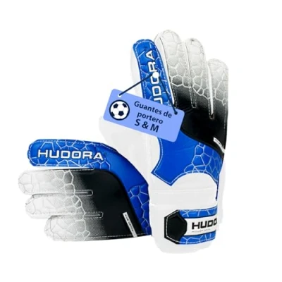 Imagen de HUDORA Guantes de portero &quot;Guantes fútbol acolchados para niños y adolescentes talla S/M&quot; con respaldo espuma velcro&quot;