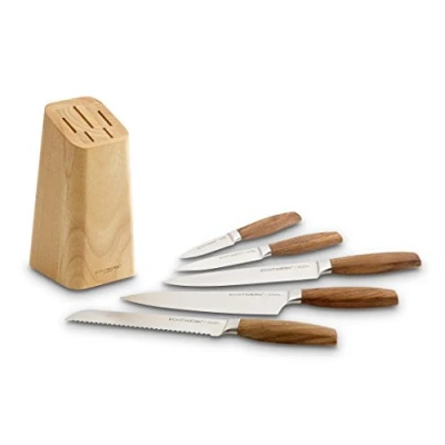 Imagen de Echtwerk jeugo de bloque cuchillo Classic Edition, Mango madera, Hoja acero especial, 6 piezas