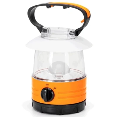 Imagen de Linterna de camping, 4 pilas AA, resistente al agua, luz LED, hasta 200 horas autonomía, ideal para excursiones y emergencias.