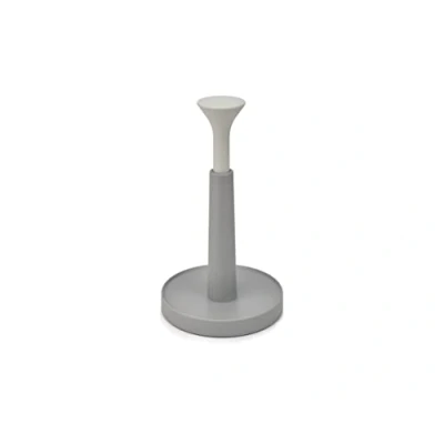 Imagen de Joseph Duo Porta Rollos de Papel Cocina, Portarrollos función Empuja y rasga para quitarlos fácilmente (Altura máxima del Rollo Cocina 24 cm), Gris/Blanco