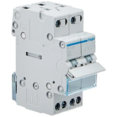 Imagen de Hager SFT225 Conmutador modular 2 polos 25a comun arriba i 0 ii