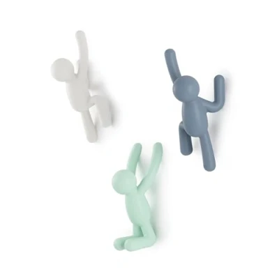 Imagen de Umbra Buddy Ganchos de pared, juego 3, Multicolor, 7.6 x 16.5 cm