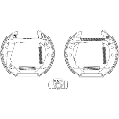 Imagen de TEXTAR Shoe Kit Pro 84018200 frenos, disco de tambor con cilindro freno rueda, accionador VOLKSWAGEN: GOLF 1 Cabriolet, 2, Jetta 2