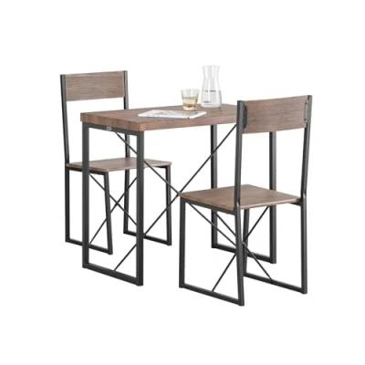 Imagen de SoBuy OGT19 N Juego de 1 Mesa y 2 Sillas para Comedor Sala Cocina MDF Metal ES