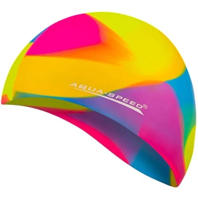 Imagen de Aqua Speed Bunt Set Gorro de baño + Pequeño Toalla Microfibra Gorra natación Unisexo 51. Colorido / 53