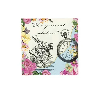 Imagen de Talking Tables servilletas con ilustraciones de Alice en el país las maravillas.’Truly Alice.’ Papel.