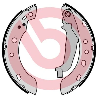 Imagen de BREMBO S 56 551 Zapatas de freno 180 27 con palanca mano NISSAN: MICRA 2