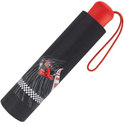 Imagen de happy rain Plegable de sintético Resistentes al Agua, Negro rojo/negro, 90 cm