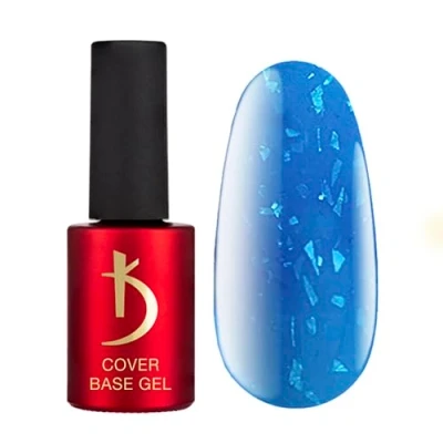 Imagen de Kodi Professional Esmalte Semipermanente Azul Neón Camuflaje Brilliante Copos Esmaltes Semipermanentes para Uñas 7ml Base Gel Cover Blue Flakes Coat UV LED