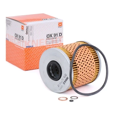 Imagen de MAHLE ORIGINAL OX 91D Filtro de aceite con juntas Cartucho filtrante BMW: 3 Berlina, Coupé, 5 BERTONE: Freeclimber 2