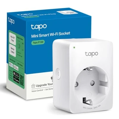 Imagen de Enchufe inteligente ‎TP Link Tapo P100 Mini, Wi Fi, Bluetooth 4.2, Alexa, Google, Modo Ausente, Blanco
