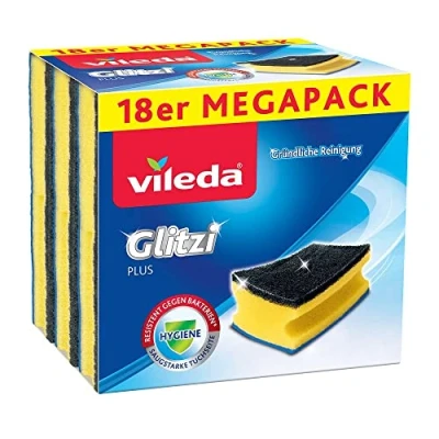 Imagen de Vileda Glitzi Plus Esponja, 1 Pack (1 x 18 unidades)