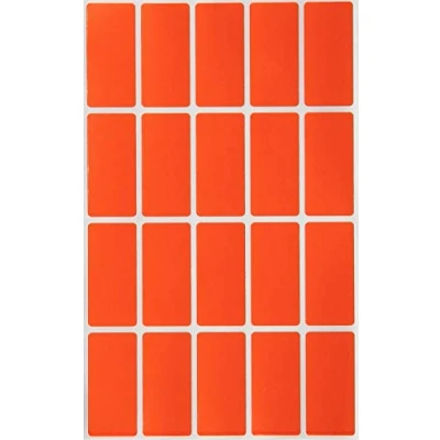 Imagen de Royal Green Pegatinas en color de Archivo 1,4cm x 1,9cm Etiqueta rectangular naranja código por (40 mm 19 mm) Paquete 300