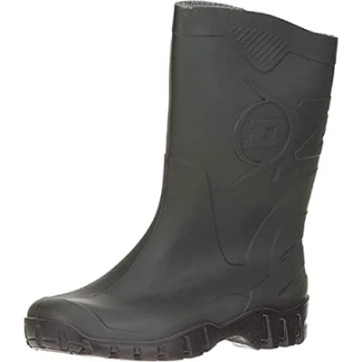 Imagen de DUNLOP Botas de agua media altura pierna corta más fáciles poner y quitar, buenas para un ajuste pantorrilla ancha, Suela Verde Negra, 45 EU