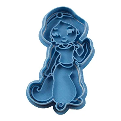 Imagen de Cuticuter Yasmin Chibi Princesa Disney Cortador de Galletas, Plástico, Azul, 8x7x1.5 cm