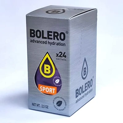 Imagen de Bolero bebida 24 bolsitas de 3 g fruta preparada en polvo soluble para fresca agua, 72 gramos endulzado con stevia (deporte)
