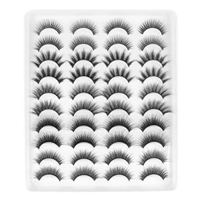 Imagen de Glowing Win Pestañas Postizas 3D 20 Pares 5 Styles Esponjosas Las Naturales Reutilizable Suave Hecho a mano Falsas Corto Largas False Eyelashes Fake Lashes