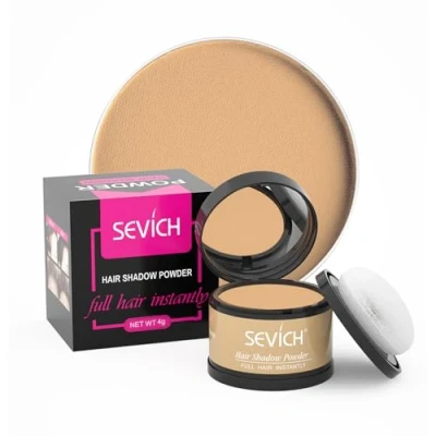 Imagen de sombra instantánea para el cabello polvo la línea del sevich, corrector de raíces grises cobertura rápida con toque puff, 4g 12 colores