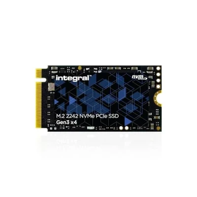 Imagen de Integral 512GB M.2 NVMe 2242 PCIe Gen3 x4 SSD Lectura hasta 3300MB/s, Escritura 2700MB/s Disco Duro Interno. Compatible con PC, NUC, portátiles ultrafinos y Tablets