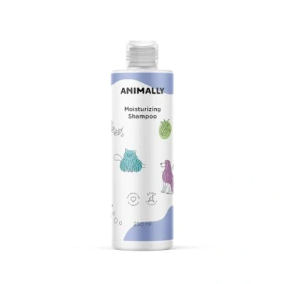Imagen de Animally Moisturizing Shampoo. Champú nutritivo e hidratante. para Perros y Gatos de Pelo Largo. Vegano Sin Sulfatos. 250 ml