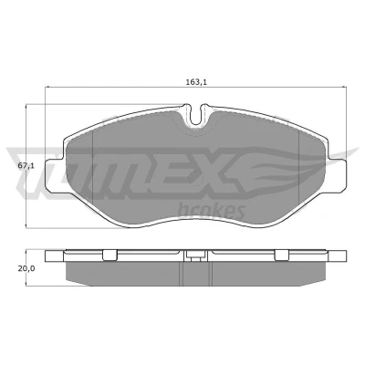 Imagen de TOMEX brakes TX 15 86 Juego de pastillas freno Eje delantero preparado para indicador desgaste IVECO: DAILY 6 , 4 Kasten/Kombi