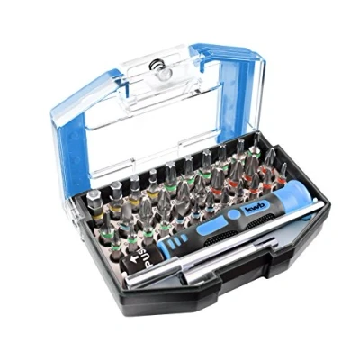 Imagen de Einhell 49119000 Bit box con micro puntas, soporte magnetico, para cinturón, 35 piezas