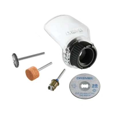 Imagen de Dremel 550 Comfort Guard accesorio de herramienta rotativa para mayor comodidad al cortar, moler y limpiar.