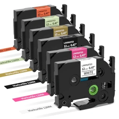 Imagen de Markurlife TZ Tape 12mm 0,47 Compatible para Brother P touch TZe 231 335 MQP35 MQ835 MQG31 B31 Cinta Etiqueta 1005 1280 H105 1230PC H100LB H100 H100R E550WVP 1010