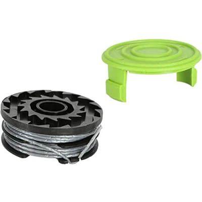 Imagen de Greenworks Carrete Doble Hilo con Cubierta Protectora, 2mm de Diámetro y 6m Largo para 40V Cortabordes G40LT G40LTK2 G40LTK2x