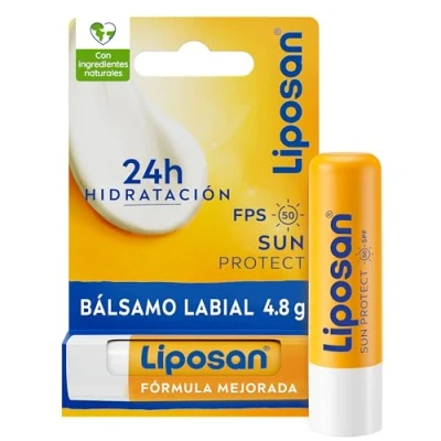Imagen de Liposan Sun Protect FPS 50 (1 x 4,8 g), cacao de labios con 24 horas hidratación, bálsamo labial protección solar, hidratante para unos suaves