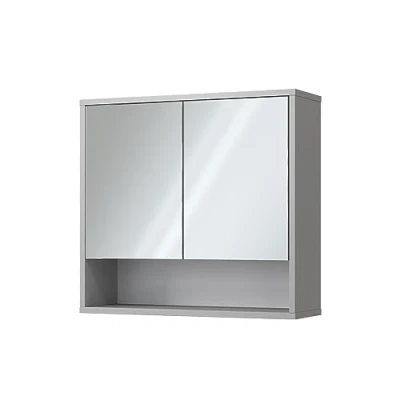 Imagen de Vicco Armario con Espejo para baño Eliza, Gris, 70 x 65 cm 2 Puertas